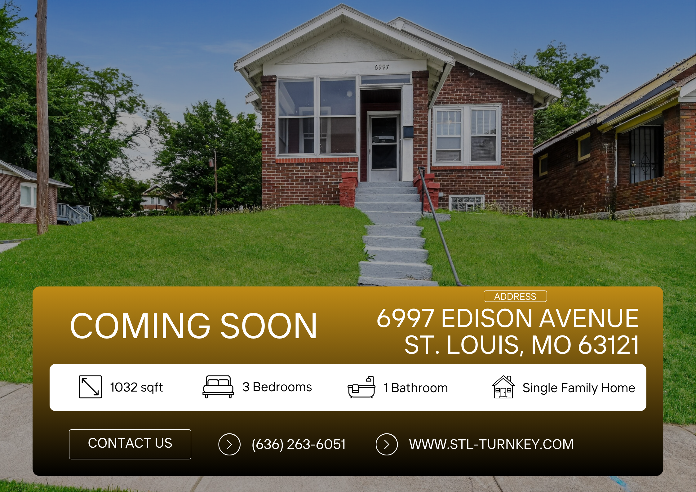 Coming Soon: 6997 Edison Avenue St. Louis, MO 63121